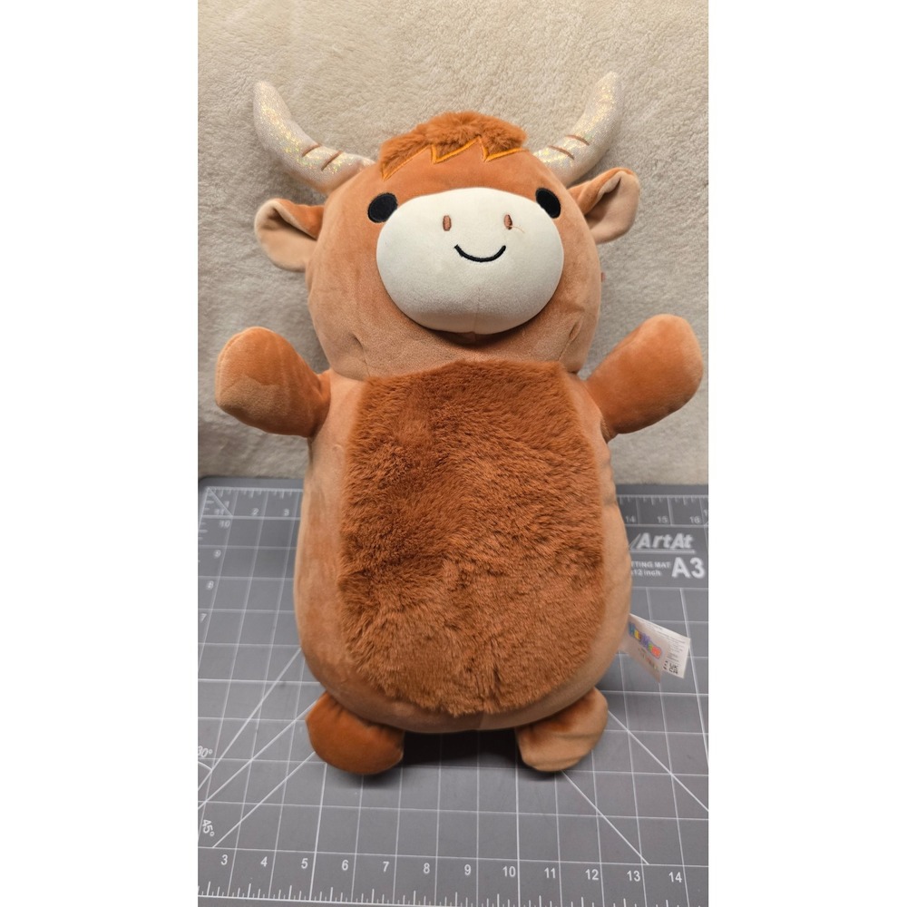 Kellytoy Squishmallows Hug Mees Shep Highland Cow Brown Plush 14 inch